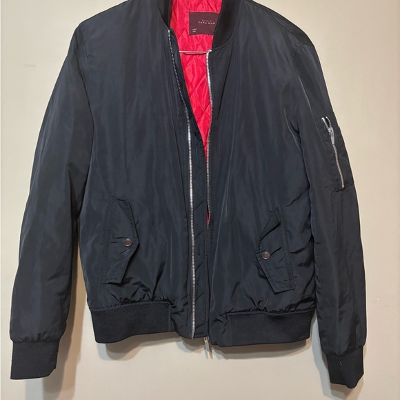 ZARA Black Bomber Jacket - Picture 1 of 7